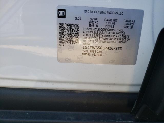 1G1FW6S05P4167863 - 2023 CHEVROLET BOLT EV 1LT WHITE photo 12