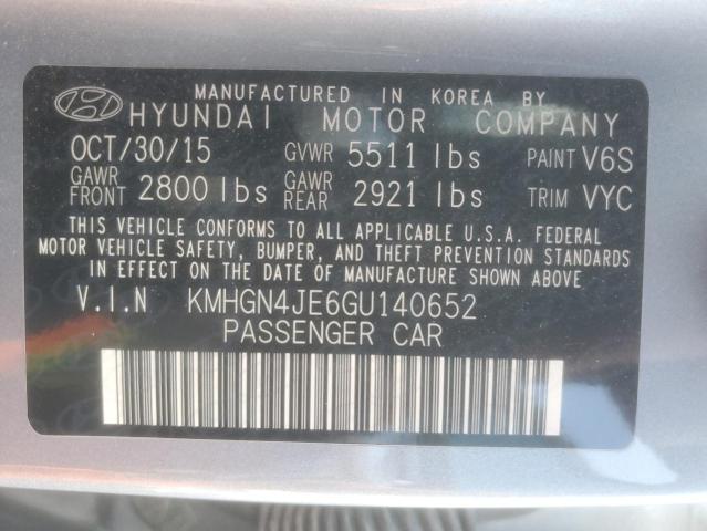 KMHGN4JE6GU140652 - 2016 HYUNDAI GENESIS 3.8L Boz foto 13