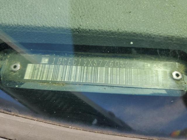 1GCEC19X37Z603288 - 2007 CHEVROLET SILVERADO C1500 CLASSIC BLUE photo 12