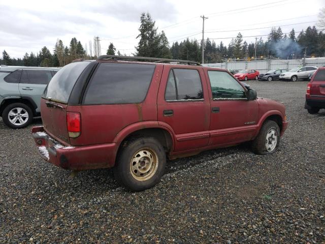 1GNDT13W92K154767 - 2002 CHEVROLET BLAZER BURGUNDY photo 3