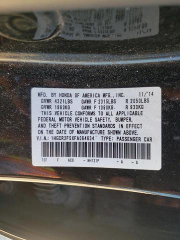 1HGCR2F5XFA064634 - 2015 HONDA ACCORD SPORT BLACK photo 13