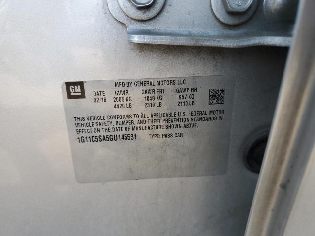 1G11C5SA5GU145531 - 2016 CHEVROLET MALIBU LIM LT ვერცხლისფერი ფოტო 13