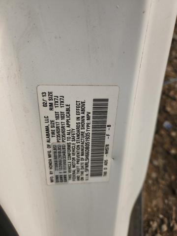 5FNRL5H66DB051935 - 2013 HONDA ODYSSEY EXL თეთრი ფოტო 13