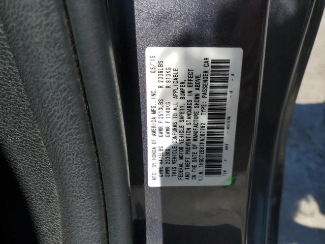 1HGCT2B87FA007762 - 2015 HONDA ACCORD EXL GRAY photo 13