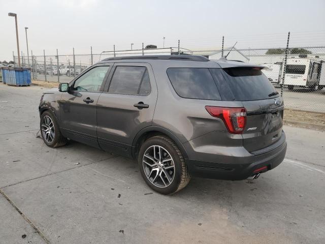 1FM5K8GT8JGB57178 - 2018 FORD EXPLORER SPORT Gris photo 2