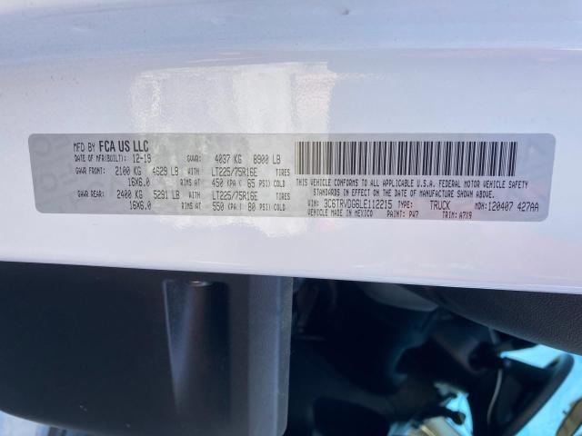 3C6TRVDG6LE112215 - 2020 RAM PROMASTER 2500 HIGH თეთრი ფოტო 14
