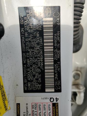 JTNKHMBX9M1112441 - 2021 TOYOTA C-HR XLE WHITE photo 13