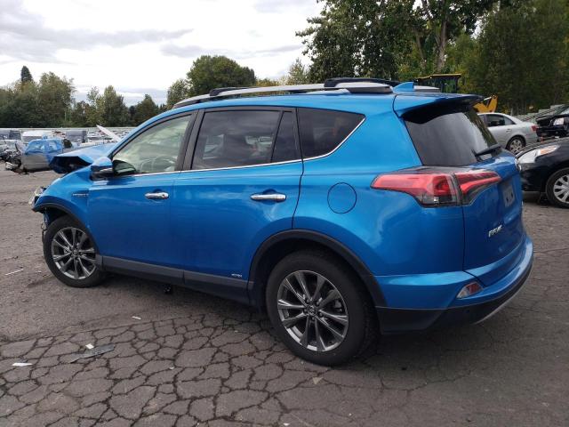 JTMDJREV5JD196566 - 2018 TOYOTA RAV4 HV LIMITED BLUE photo 2