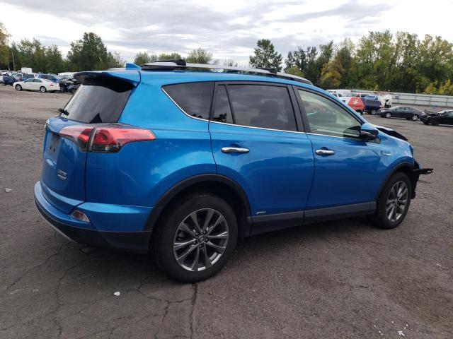 JTMDJREV5JD196566 - 2018 TOYOTA RAV4 HV LIMITED BLUE photo 3