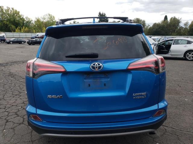 JTMDJREV5JD196566 - 2018 TOYOTA RAV4 HV LIMITED BLUE photo 6