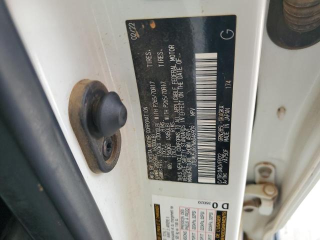 JTEMU5JR7N6046909 - 2022 TOYOTA 4RUNNER SR5/SR5 PREMIUM أبيض صورة 12