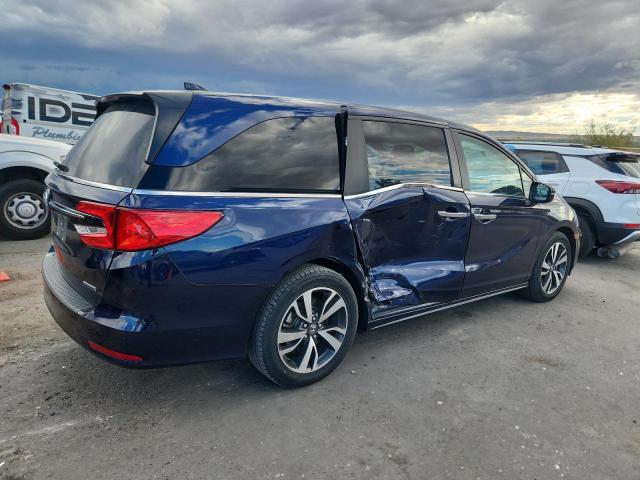 5FNRL6H81NB044612 - 2022 HONDA ODYSSEY TOURING BLUE photo 3