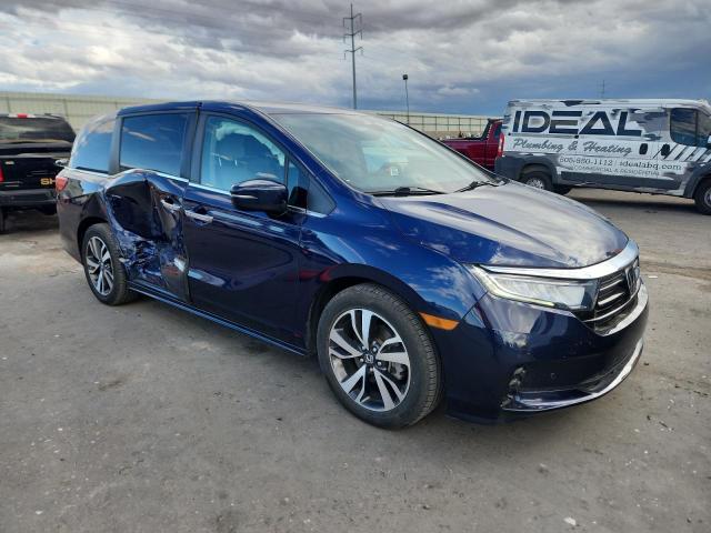5FNRL6H81NB044612 - 2022 HONDA ODYSSEY TOURING BLUE photo 4