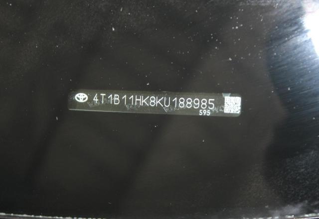 4T1B11HK8KU188985 - 2019 TOYOTA CAMRY L SILVER photo 10