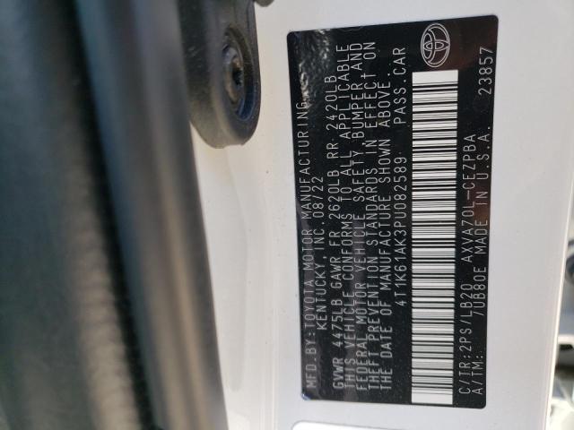 4T1K61AK3PU082589 - 2023 TOYOTA CAMRY XSE 白色 照片 12