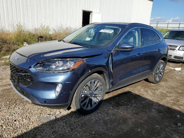 1FMCU9J91LUB39341 - 2020 FORD ESCAPE TITANIUM BLUE photo 1