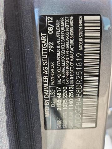 WDDGF8AB8DR251819 - 2013 MERCEDES-BENZ C 300 4MATIC GRAY photo 12