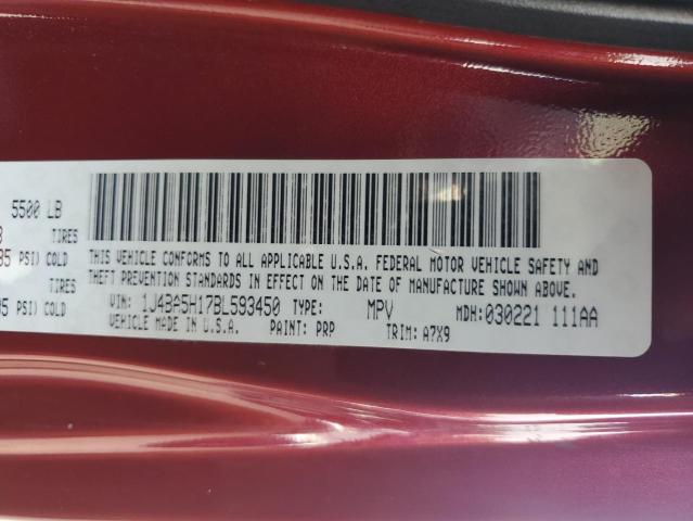 1J4BA5H17BL593450 - 2011 JEEP WRANGLER U SAHARA წითელი ფოტო 12