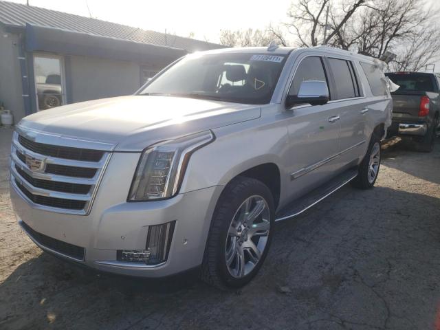 1GYS3HKJ0KR128638 - 2019 CADILLAC ESCALADE ESV LUXURY SILVER photo 2