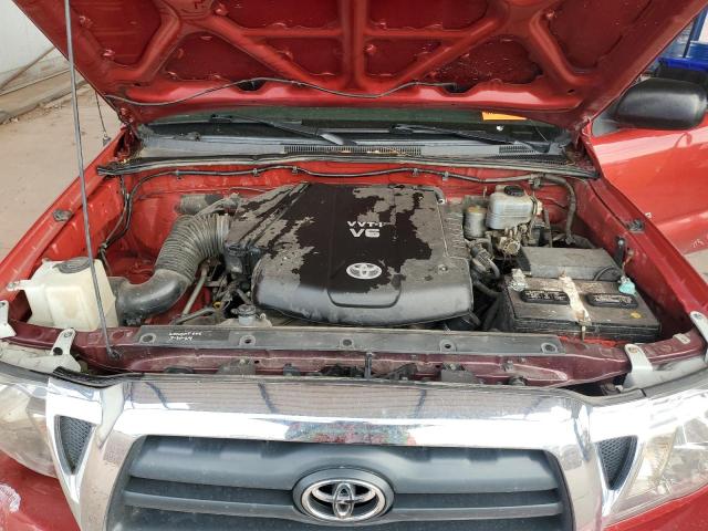 5TELU4ENXAZ684330 - 2010 TOYOTA TACOMA DOUBLE CAB მუქწითელი ფოტო 11