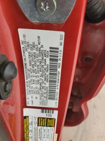 5TELU4ENXAZ684330 - 2010 TOYOTA TACOMA DOUBLE CAB მუქწითელი ფოტო 12