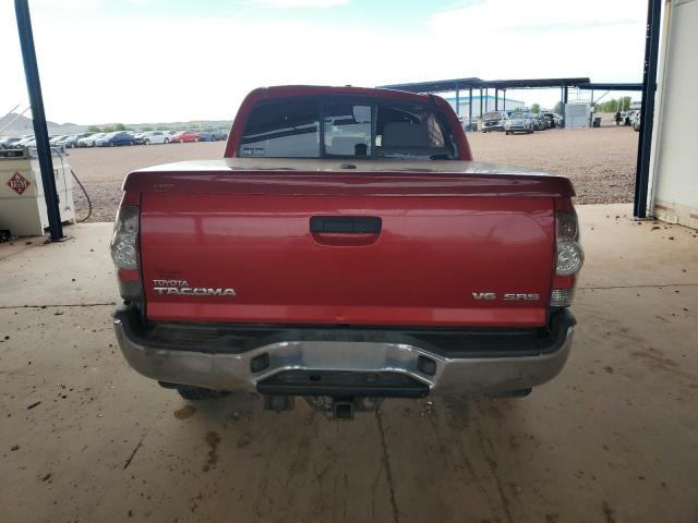 5TELU4ENXAZ684330 - 2010 TOYOTA TACOMA DOUBLE CAB მუქწითელი ფოტო 6