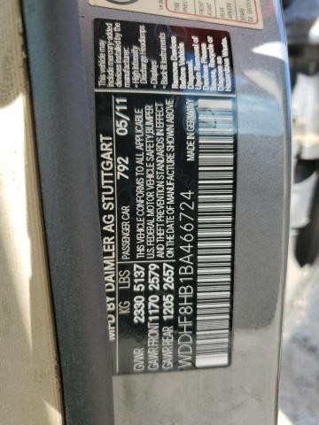 WDDHF8HB1BA466724 - 2011 MERCEDES-BENZ E 350 4MATIC SILVER photo 12
