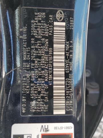 4T1BK1EB3FU167999 - 2015 TOYOTA AVALON XLE Qara foto 12