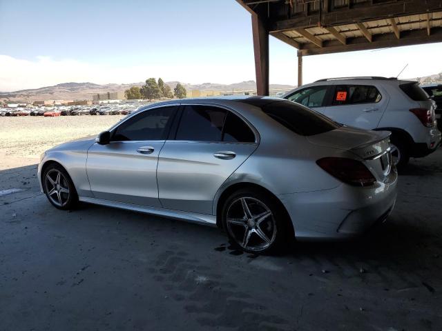 55SWF4KB8FU014316 - 2015 MERCEDES-BENZ C 300 4MATIC SILVER photo 2