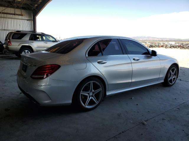 55SWF4KB8FU014316 - 2015 MERCEDES-BENZ C 300 4MATIC SILVER photo 3