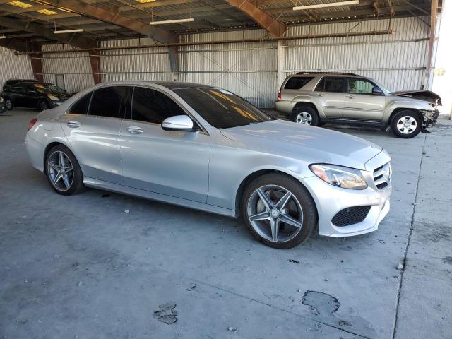 55SWF4KB8FU014316 - 2015 MERCEDES-BENZ C 300 4MATIC SILVER photo 4