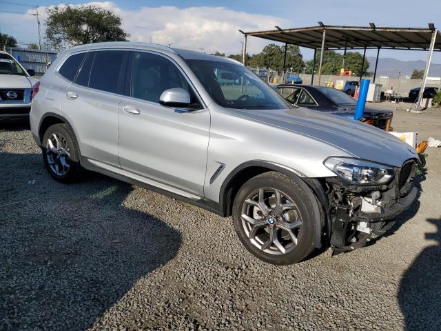 5UXTY5C0XM9D71555 - 2021 BMW X3 XDRIVE30I SILVER photo 4