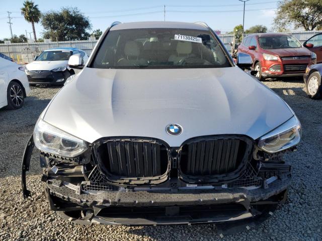 5UXTY5C0XM9D71555 - 2021 BMW X3 XDRIVE30I SILVER photo 5