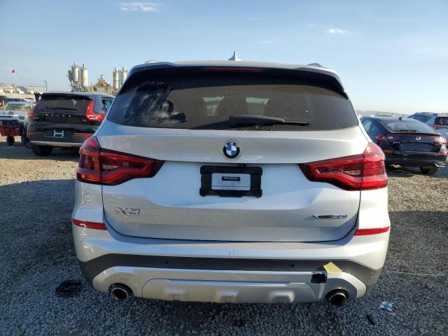 5UXTY5C0XM9D71555 - 2021 BMW X3 XDRIVE30I SILVER photo 6
