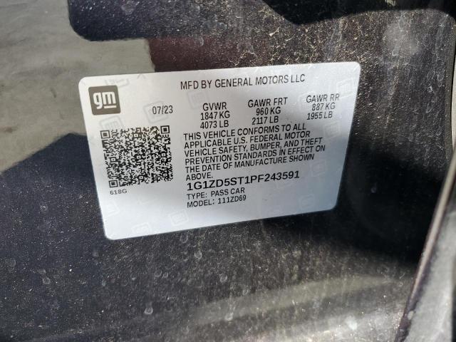 1G1ZD5ST1PF243591 - 2023 CHEVROLET MALIBU LT BLACK photo 12