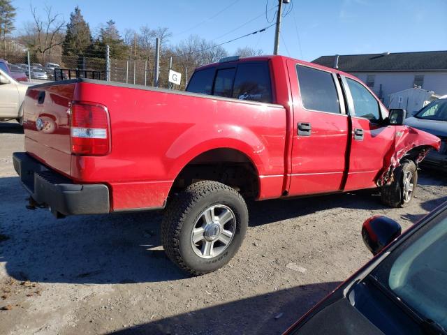 1FTRW12W87FB88402 - 2007 FORD F150 SUPERCREW RED photo 3