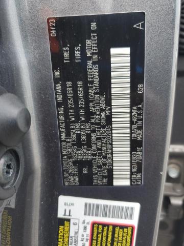 5TDKDRAH8PS032045 - 2023 TOYOTA HIGHLANDER L 灰色 照片 12
