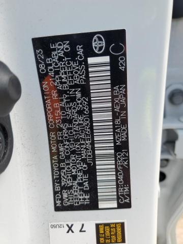 JTDB4MEE6R3016692 - 2024 TOYOTA COROLLA LE 白色 照片 13