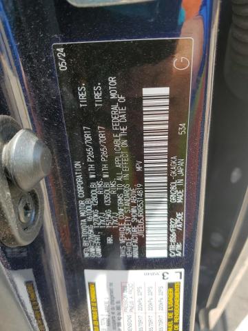 JTEEU5JRXR5314819 - 2024 TOYOTA 4RUNNER SR5 BLUE photo 13