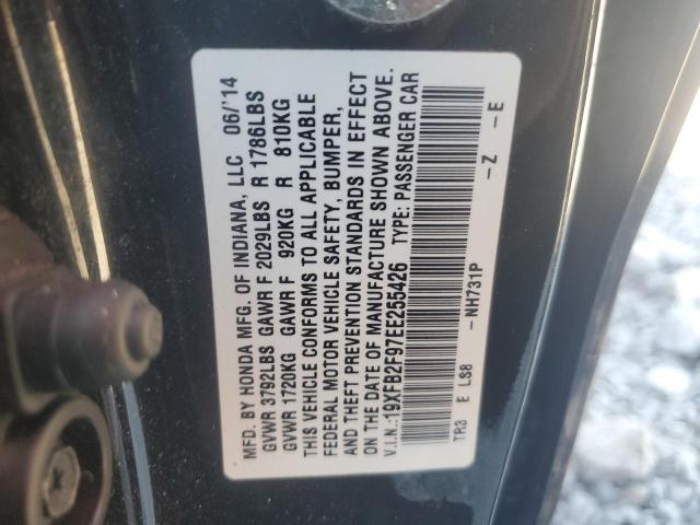 19XFB2F97EE255426 - 2014 HONDA CIVIC EXL BLACK photo 13