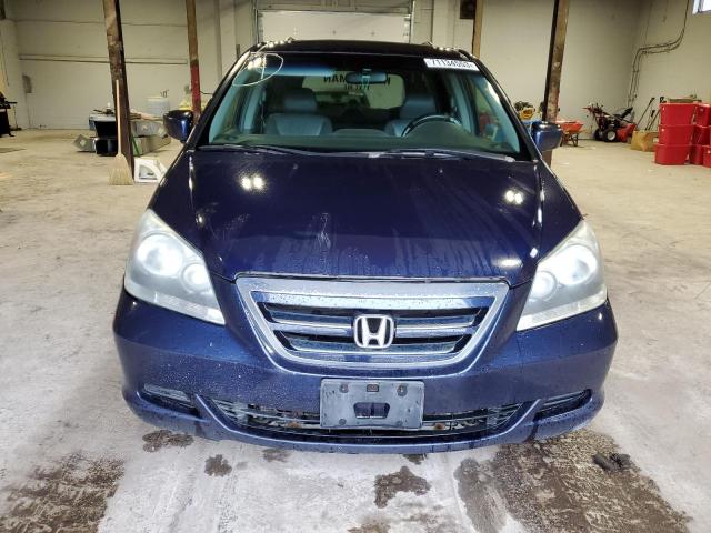 5FNRL38725B505273 - 2005 HONDA ODYSSEY EXL BLUE photo 5