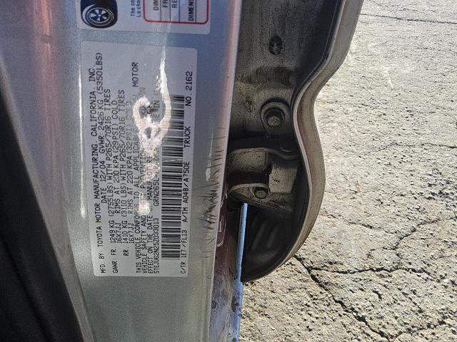 5TEJU62N25Z033013 - 2005 TOYOTA TACOMA DOUBLE CAB PRERUNNER SILVER photo 12