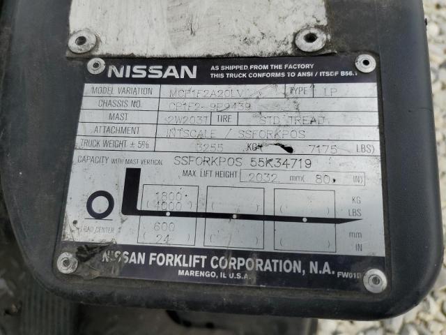 CP1F29P9439 - 2012 NISSAN FORKLIFT Сірий фото 10