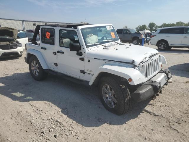 1C4BJWEG4DL609630 - 2013 JEEP WRANGLER UNLIMITED SAHARA WHITE photo 4