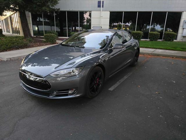 5YJSA1H13EFP37100 - 2014 TESLA MODEL S CHARCOAL photo 2