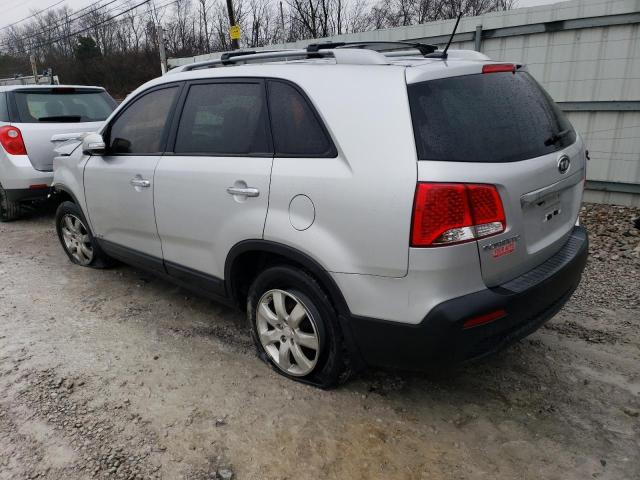 5XYKTDA11BG181427 - 2011 KIA SORENTO BASE SILVER photo 2