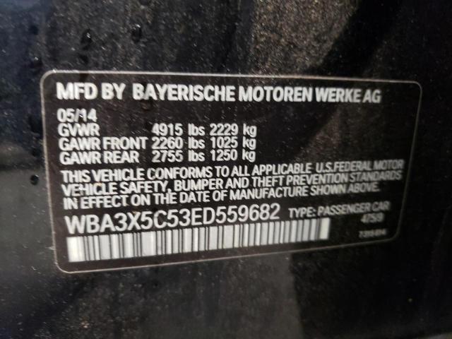 WBA3X5C53ED559682 - 2014 BMW 328 XIGT BLACK photo 12