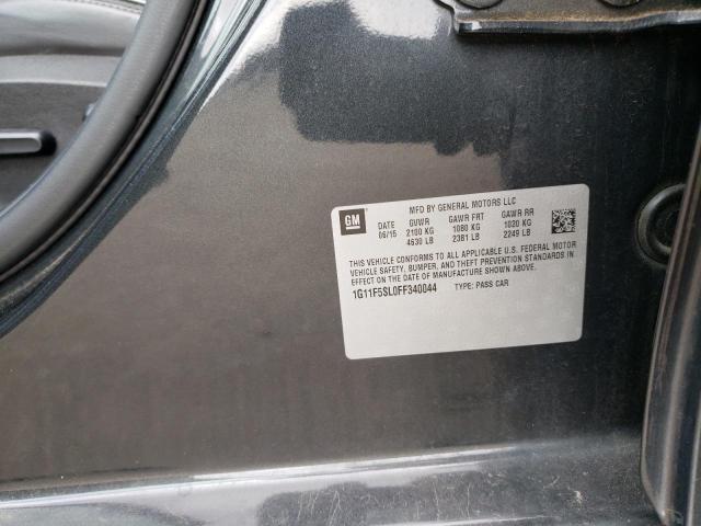 1G11F5SL0FF340044 - 2015 CHEVROLET MALIBU LTZ 灰色 照片 12