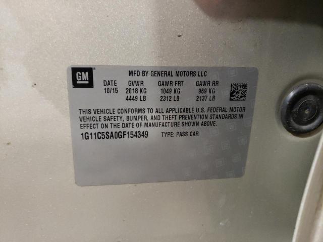 1G11C5SA0GF154349 - 2016 CHEVROLET MALIBU LIM LT 棕色 照片 13