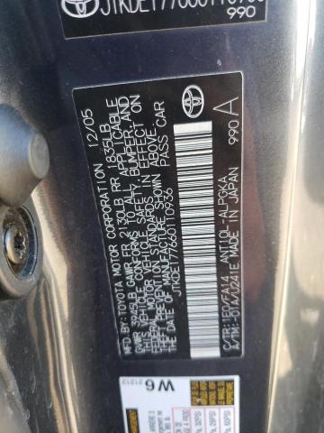 JTKDE177660110936 - 2006 TOYOTA SCION TC ნაცრისფერი ფოტო 13